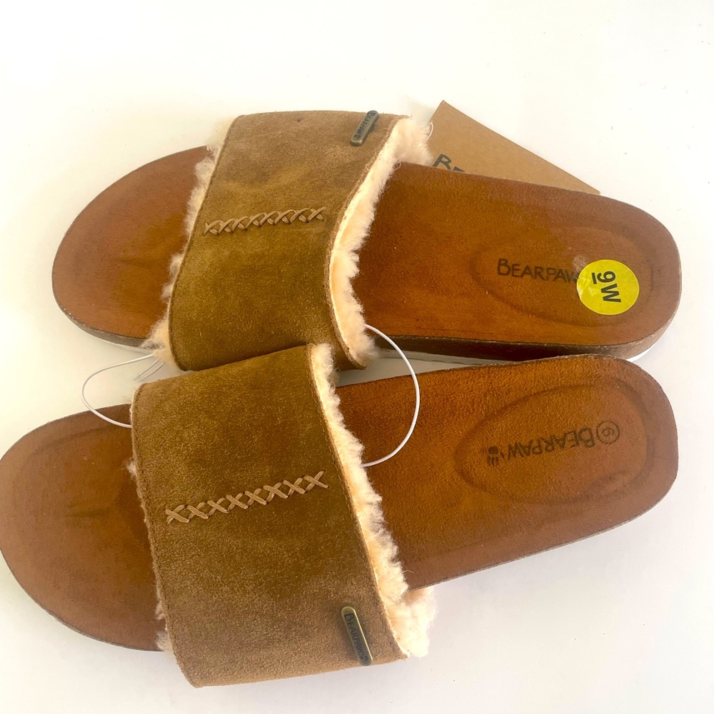 Bear Paw Bettina brown Tan Suede Sandals For Women.size 9